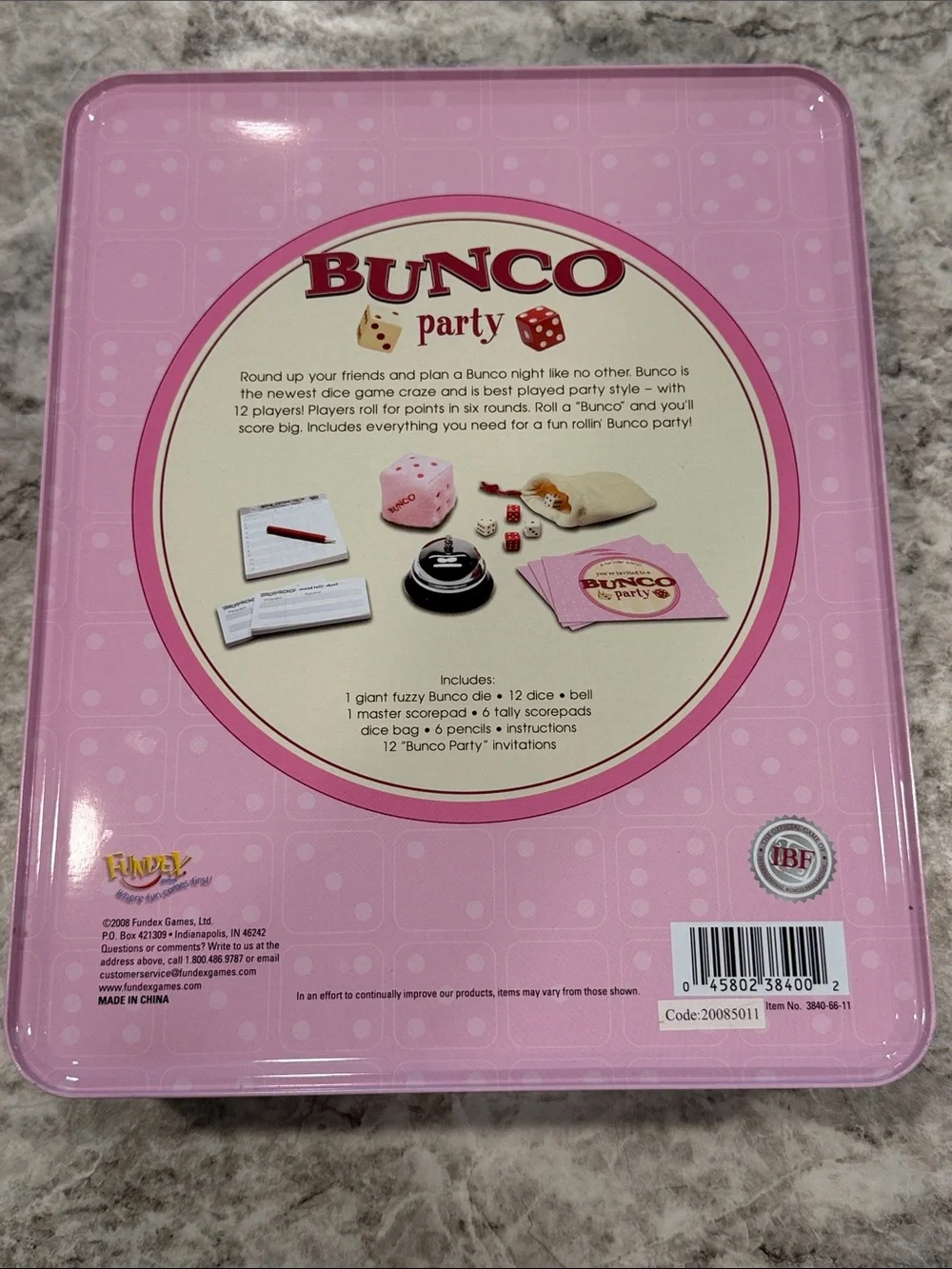 Bunco Party Dice Game